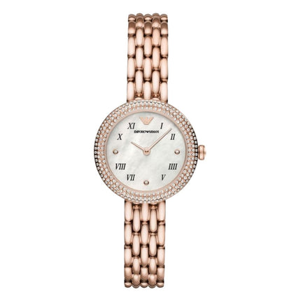 Emporio Armani AR11355 Ladies Rose Gold Watch Front