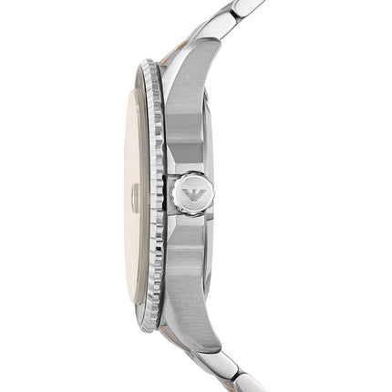 Emporio Armani AR11340 Men's Two-Tone Watch Side 