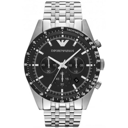 Emporio Armani AR5988 Men's  Classic Chronograph Silver Tazio Watch