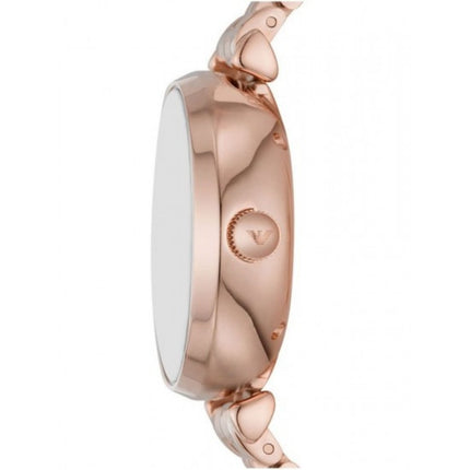Emporio Armani Meccanico Ladies Rose Gold Watch AR60043 Side 