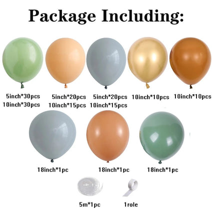 Sage Green Balloon Arch Kit Packaging Details