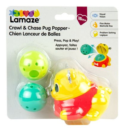 Lamaze Crawl & Chase Pug Popper Packaging 