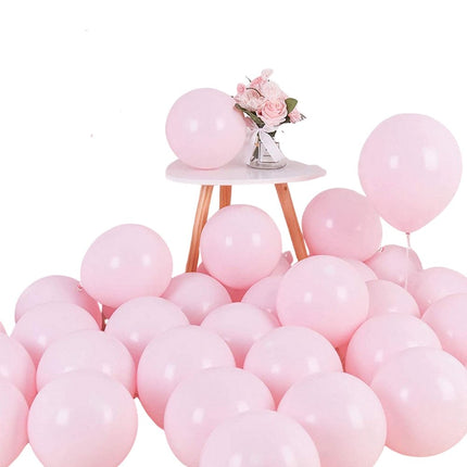 100 Light Pink Latex Macaron Pastel 10 Inch Balloons