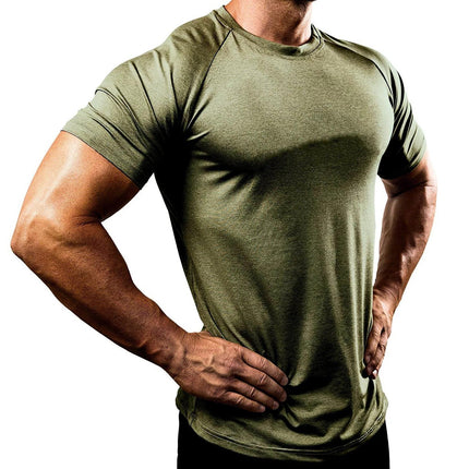 Men's Plain Short Sleeved T-Shirt Green