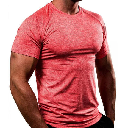Men's Plain Short Sleeved T-Shirt Red