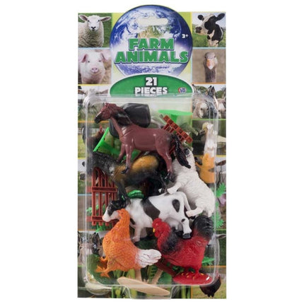 Farm Animals By Natural World 21Pcs Pack