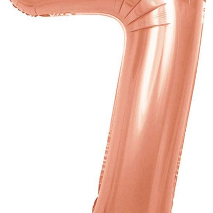 Number 7 Foil 40 inch Rose Gold Balloon