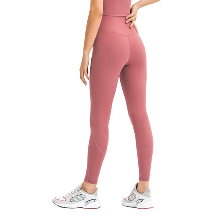 Pink Nylon Gym Leggings Back