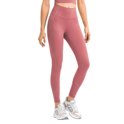 Pink Nylon Gym Leggings Side