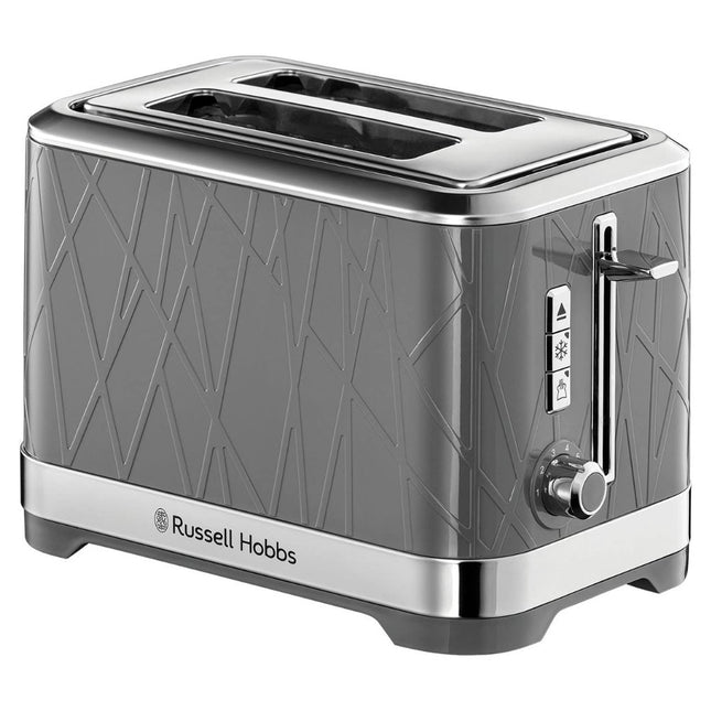 Grey Groove Toaster 2 Slice 26392 by Russell Hobbs