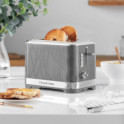 Russell Hobbs Structure Grey Two Slice Toaster Kitchen