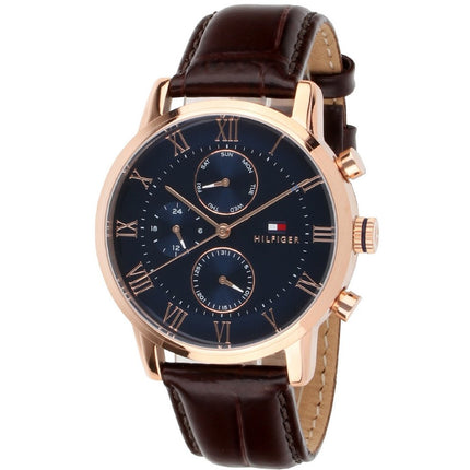 Tommy Hilfiger 1791339 Men's Rose Gold Gents Watch With Leather Strap