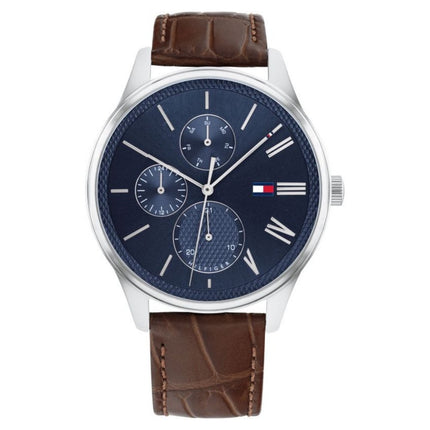 Tommy Hilfiger 1791847 Silver Stainless Steel Watch With Leather Strap