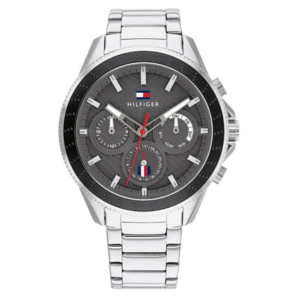 Tommy Hilfiger 1791857 Men's Silver Stainless Steel Sport Watch Front