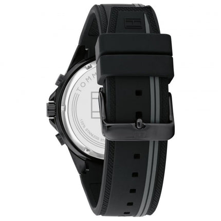 Tommy Hilfiger 171861 Men's Black Sport Watch With Silicone Strap Back