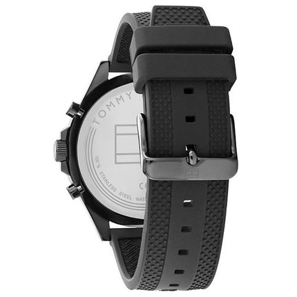 Tommy Hilfiger 1791921 Larson Men's Black Watch With Rubber Strap Back