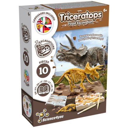 Triceratops Fossil Excavation Toy