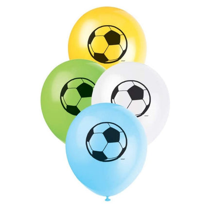 3D Football 12" Latex Balloons - Pack Of 8