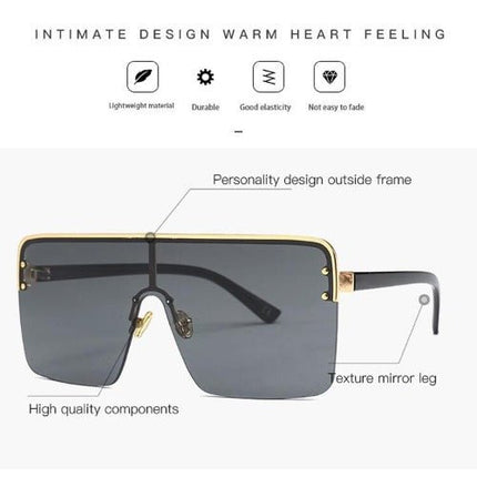 Large Shield Type Sunglasses For Women